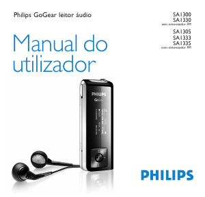Manual Philips SA1300 GoGear Leitor Mp3