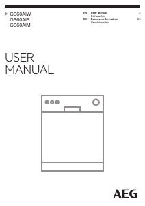 Manual AEG GS60AIB Dishwasher