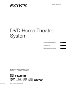 Manual Sony DAV-TZ230 Sistemas de cinema em casa
