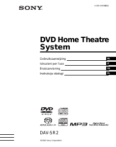 Bruksanvisning Sony DAV-SR2 Hembiopaket