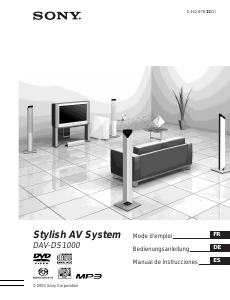 Bedienungsanleitung Sony DAV-DS1000 Heimkinosystem