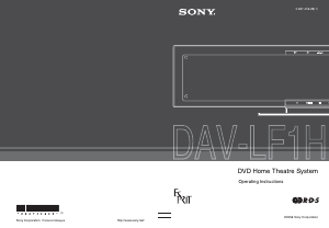 Handleiding Sony DAV-LF1H Home cinema set