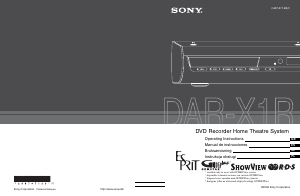 Instrukcja Sony DAR-X1R Zestaw kina domowego