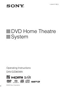 Manual Sony DAV-DZ360WA Home Theater System