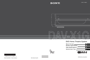 Bedienungsanleitung Sony DAV-X1G Heimkinosystem