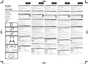 Manual Denon AH-C360 Headphone