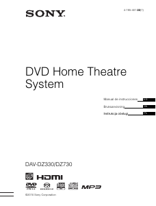 Manual de uso Sony DAV-DZ730 Sistema de home cinema