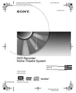 Manual Sony DAR-RH1000 Sistemas de cinema em casa