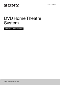 Manual de uso Sony DAV-DZ340 Sistema de home cinema