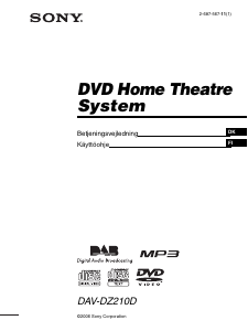 Käyttöohje Sony DAV-DZ210D Kotiteatterijärjestelmä