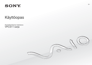 Käyttöohje Sony Vaio VPCS11C5E Kannettava tietokone