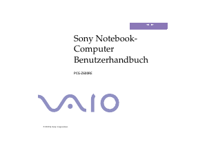 Bedienungsanleitung Sony Vaio PCG-Z600RE Notebook