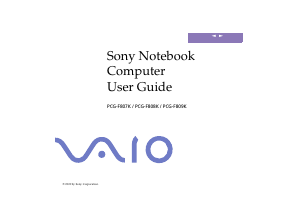 Manual Sony Vaio PCG-F809K Laptop