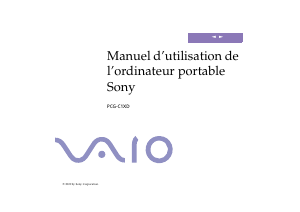 Mode d’emploi Sony Vaio PCG-C1XN Ordinateur portable