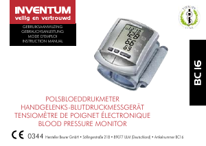 Handleiding Inventum BC16 Bloeddrukmeter