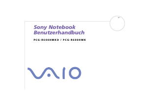 Bedienungsanleitung Sony Vaio PCG-R600HMKD Notebook
