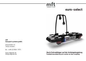 Manual MFT Euro-select Bicycle Carrier