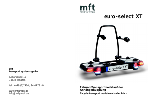 Handleiding MFT Euro-select XT Fietsendrager