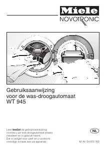 Handleiding Miele Novotronic WT 945 Was-droog combinatie