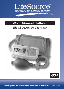 Manual A and D Medical UA-704 Blood Pressure Monitor