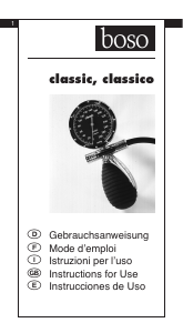 Manual de uso Boso Classic Tensiómetro