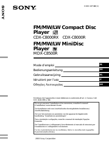 Mode d’emploi Sony CDX-C8000RX Autoradio