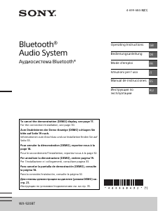 Manual de uso Sony WX-920BT Radio para coche