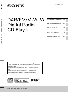 Mode d’emploi Sony CDX-DAB500A Autoradio