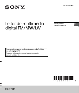 Manual Sony DSX-A410BT Auto-rádio