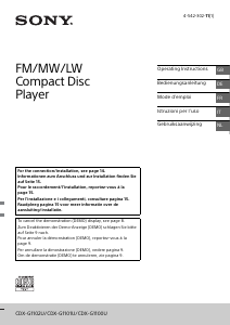 Manual Sony CDX-G1101U Car Radio