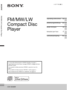 Manuale Sony CDX-GS500R Autoradio