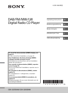 Handleiding Sony CDX-3201DAB Autoradio