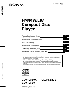 Manual de uso Sony CDX-L550V Radio para coche