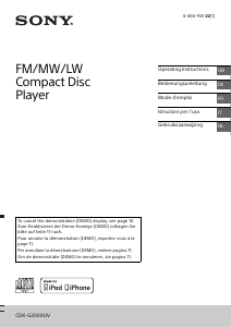 Mode d’emploi Sony CDX-G3000UV Autoradio