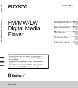 Mode d’emploi Sony DSX-A50BT Autoradio