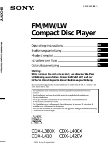 Manuale Sony CDX-L420V Autoradio