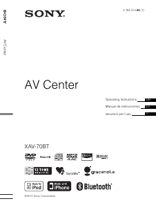 Manual Sony XAV-70BT Car Radio