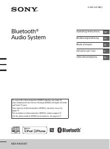 Manual Sony MEX-N4000BT Car Radio