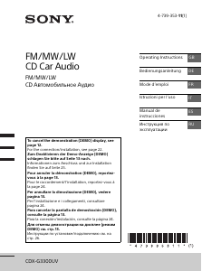 Manual de uso Sony CDX-G3300UV Radio para coche