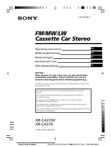 Manuale Sony XR-CA370 Autoradio