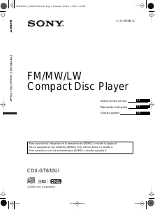 Manual de uso Sony CDX-GT630UI Radio para coche