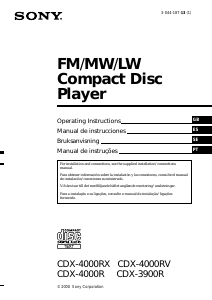 Manual Sony CDX-3900R Auto-rádio