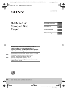 Brugsanvisning Sony CDX-G1102U Bilradio