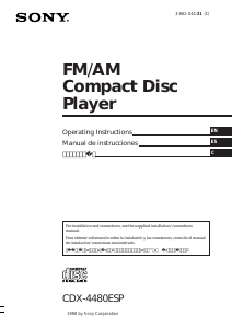 Manual de uso Sony CDX-4480ESP Radio para coche