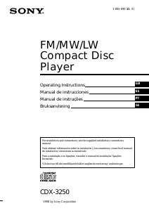 Manual Sony CDX-3250 Car Radio