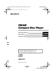 Bruksanvisning Sony CDX-S11 Bilradio