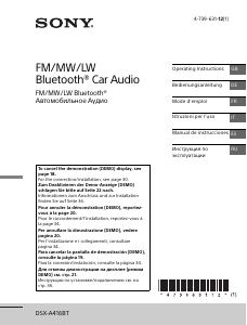 Manual Sony DSX-A416BT Car Radio