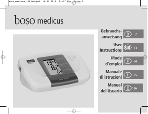 Manual de uso Boso Medicus Tensiómetro