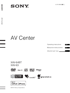 Manuale Sony XAV-64BT Autoradio
