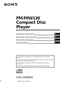 Manual de uso Sony CDX-C560RDS Radio para coche